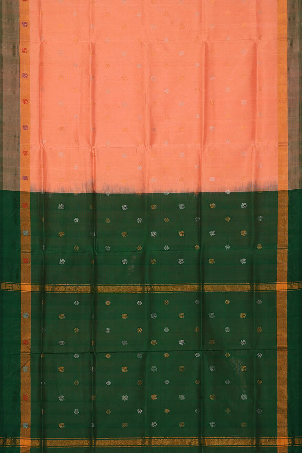 Image of Uppada Silk Peach Saree