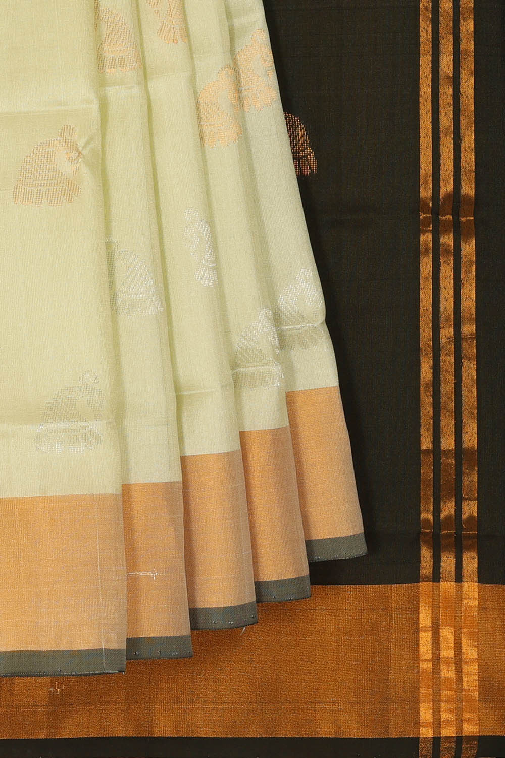 Image of Uppada Silk Light Pastel Green Saree