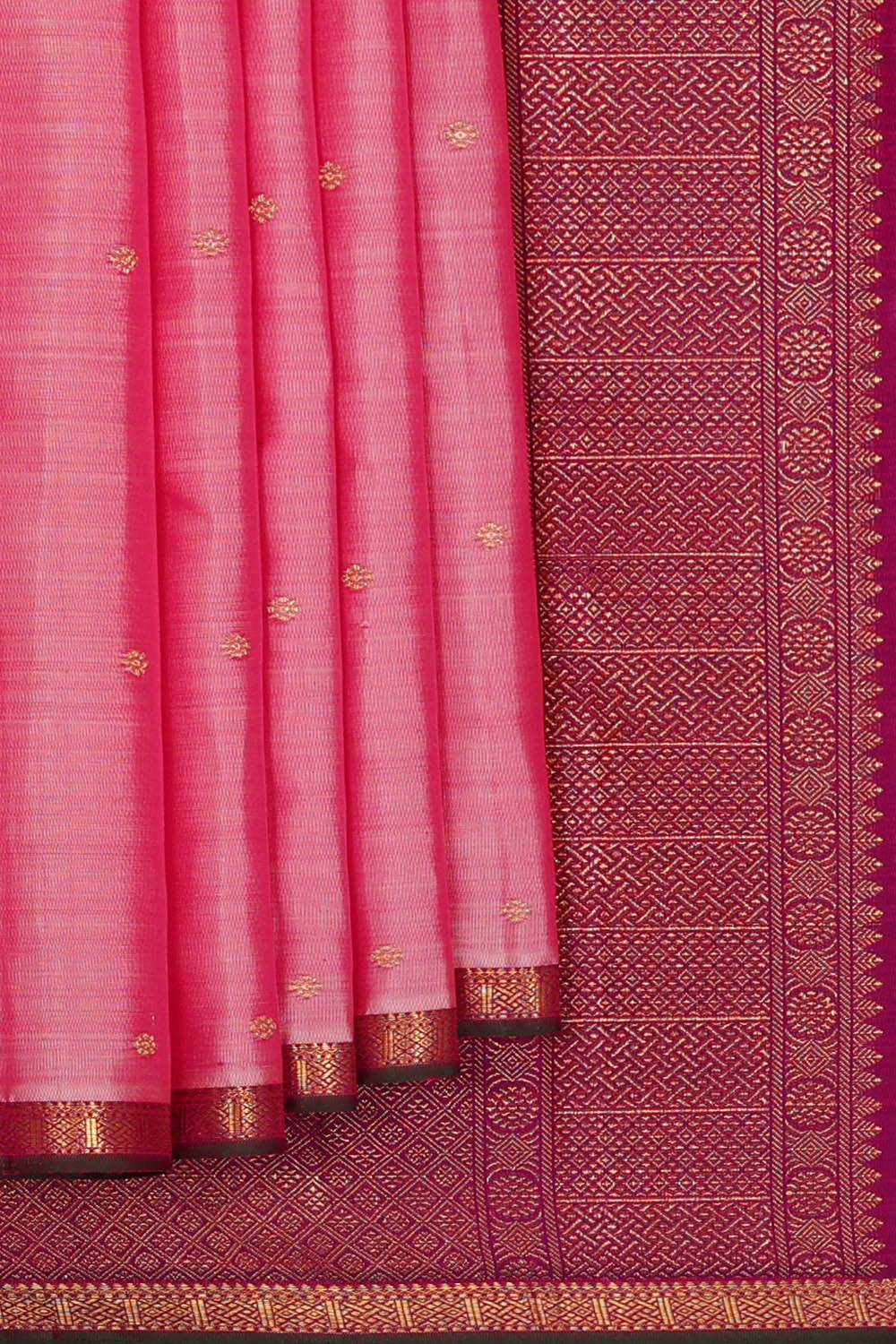 Arani Silk Pink Saree