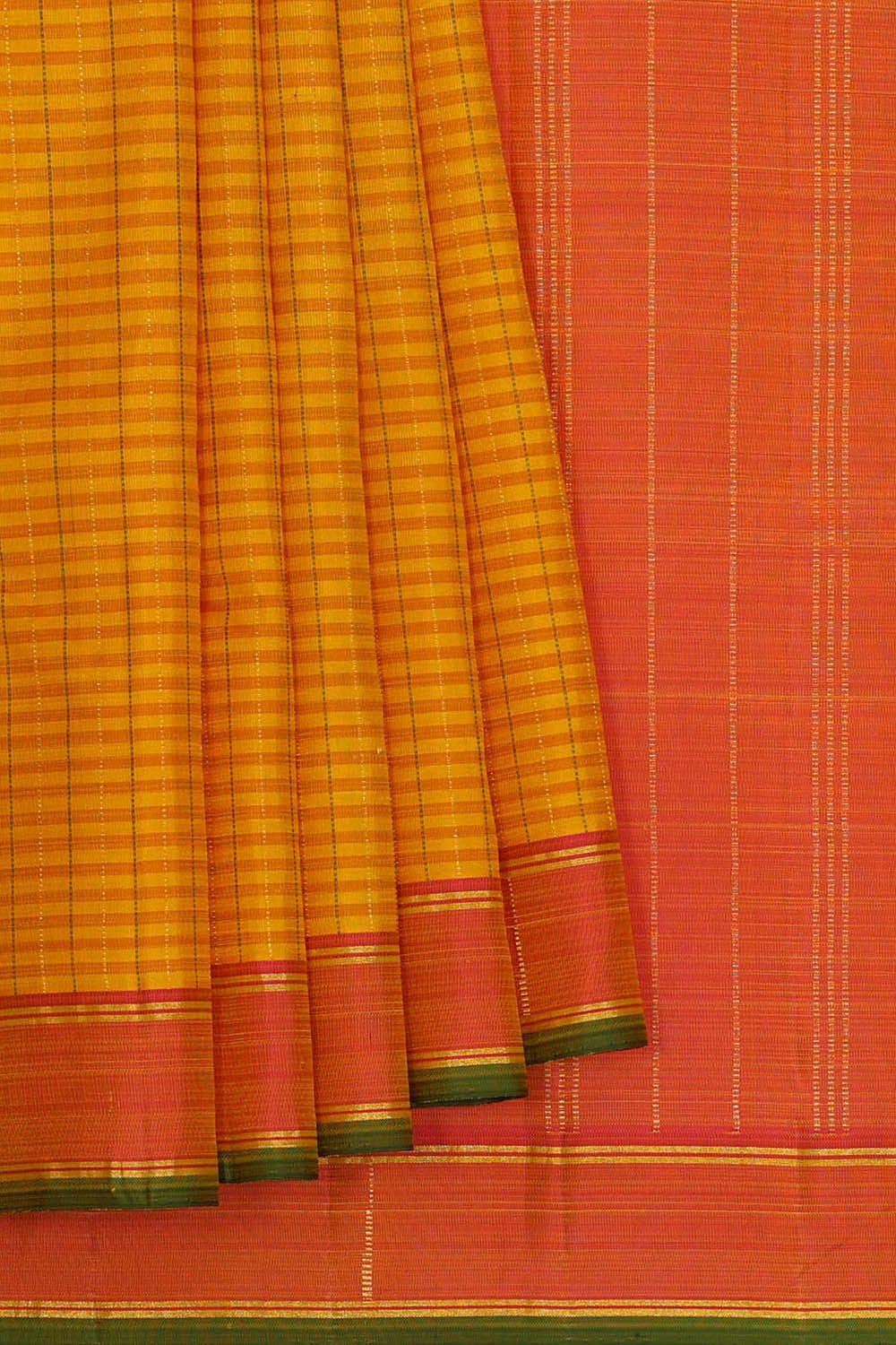 Arani Silk Yellow Saree