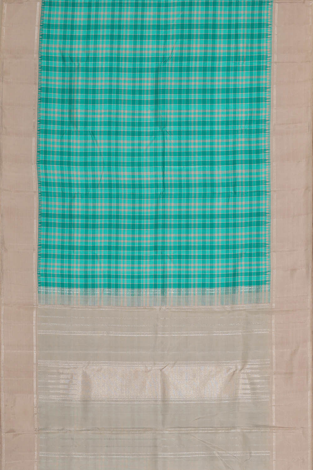 Image of Arani Silk Turquoise Blue Saree