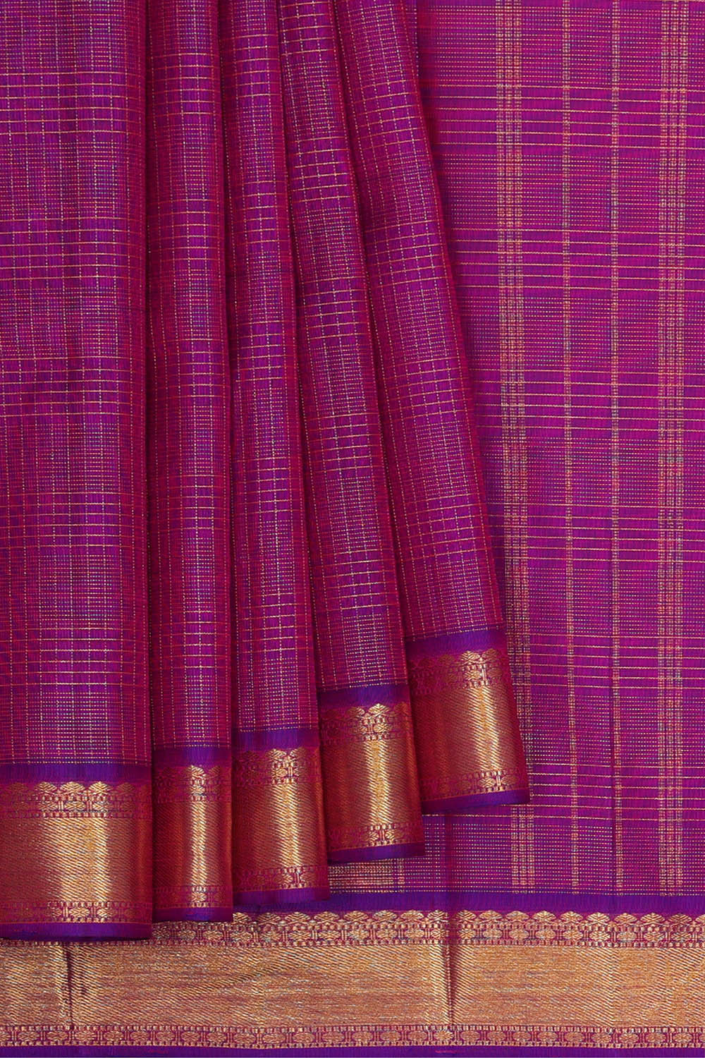 Image of Arani Silk Magenta Purple Saree