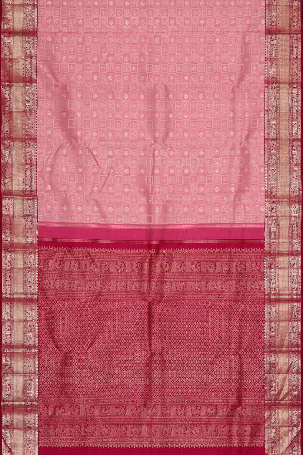 Arani Silk Pink Saree