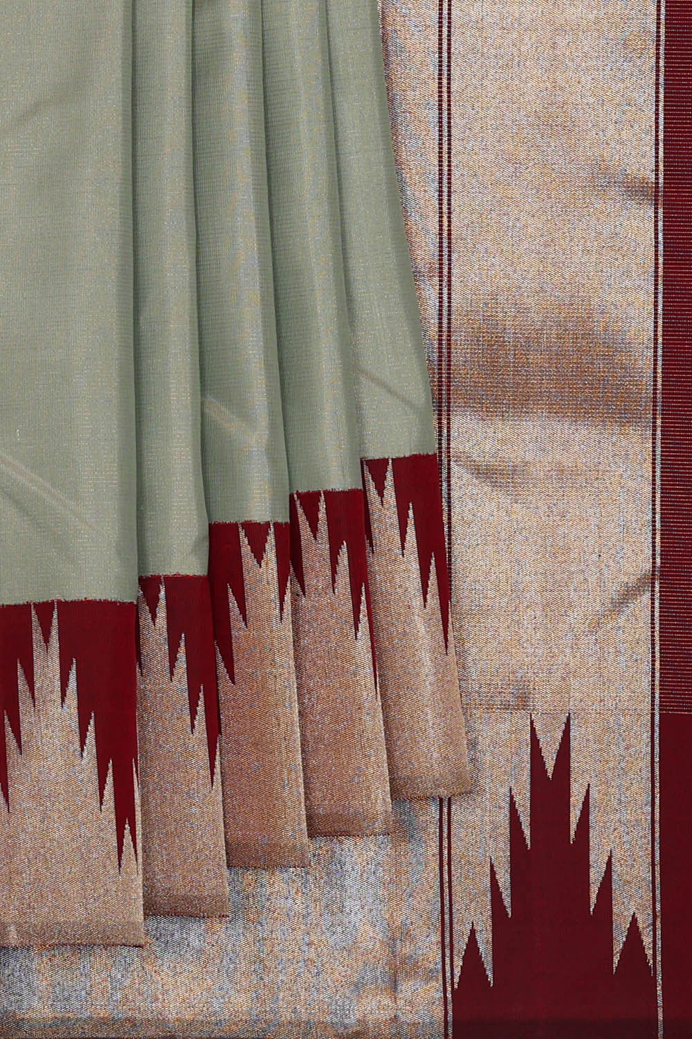 Image of Arani Silk Light Mint Green Saree