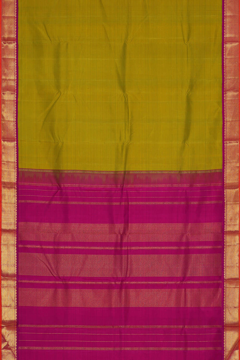 Image of Arani Silk Parrot Green Saree