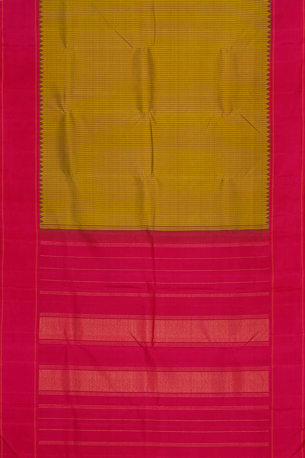 Image of Arani Silk Yellowish Green Saree