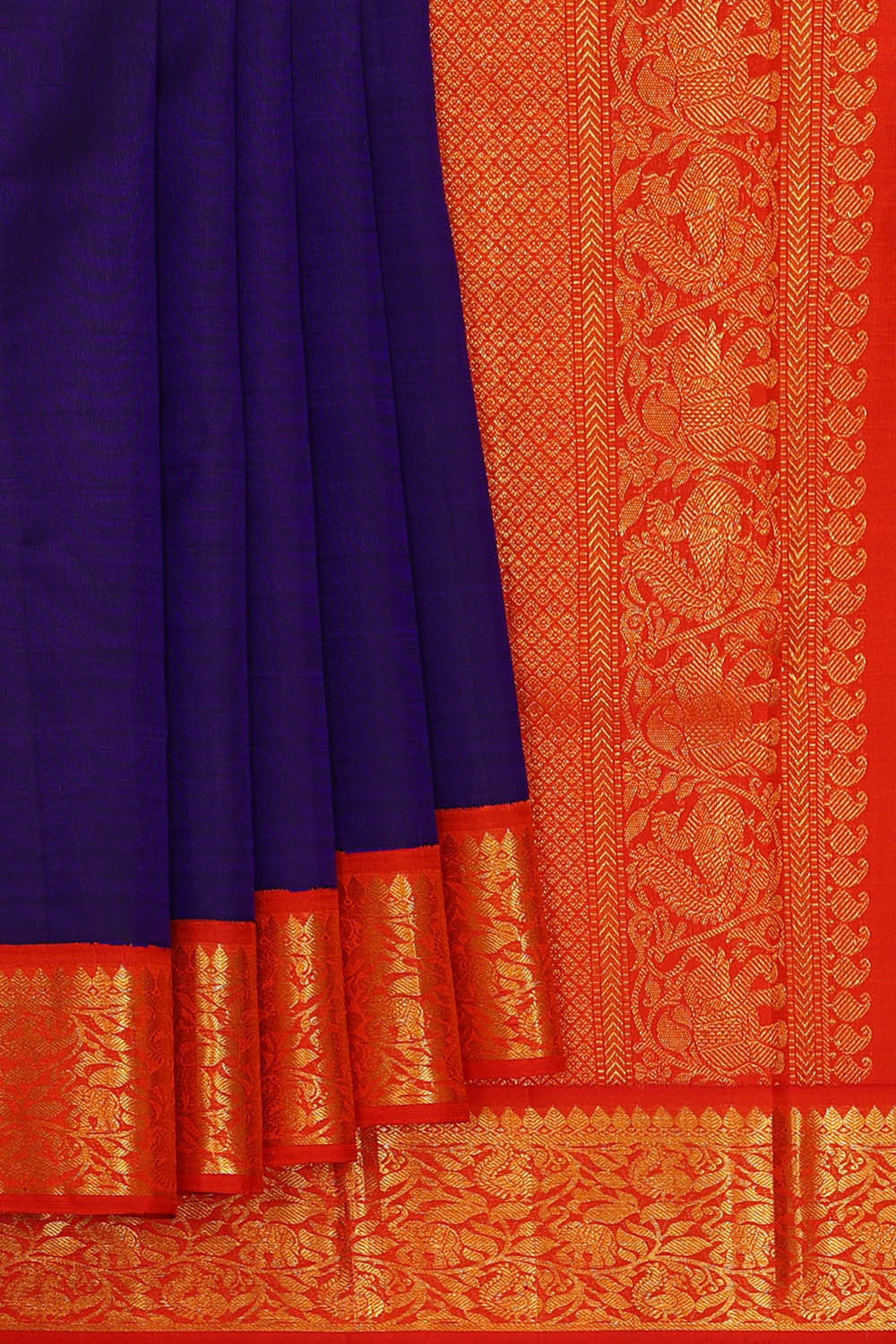 Image of Arani Silk Dark Blue Saree