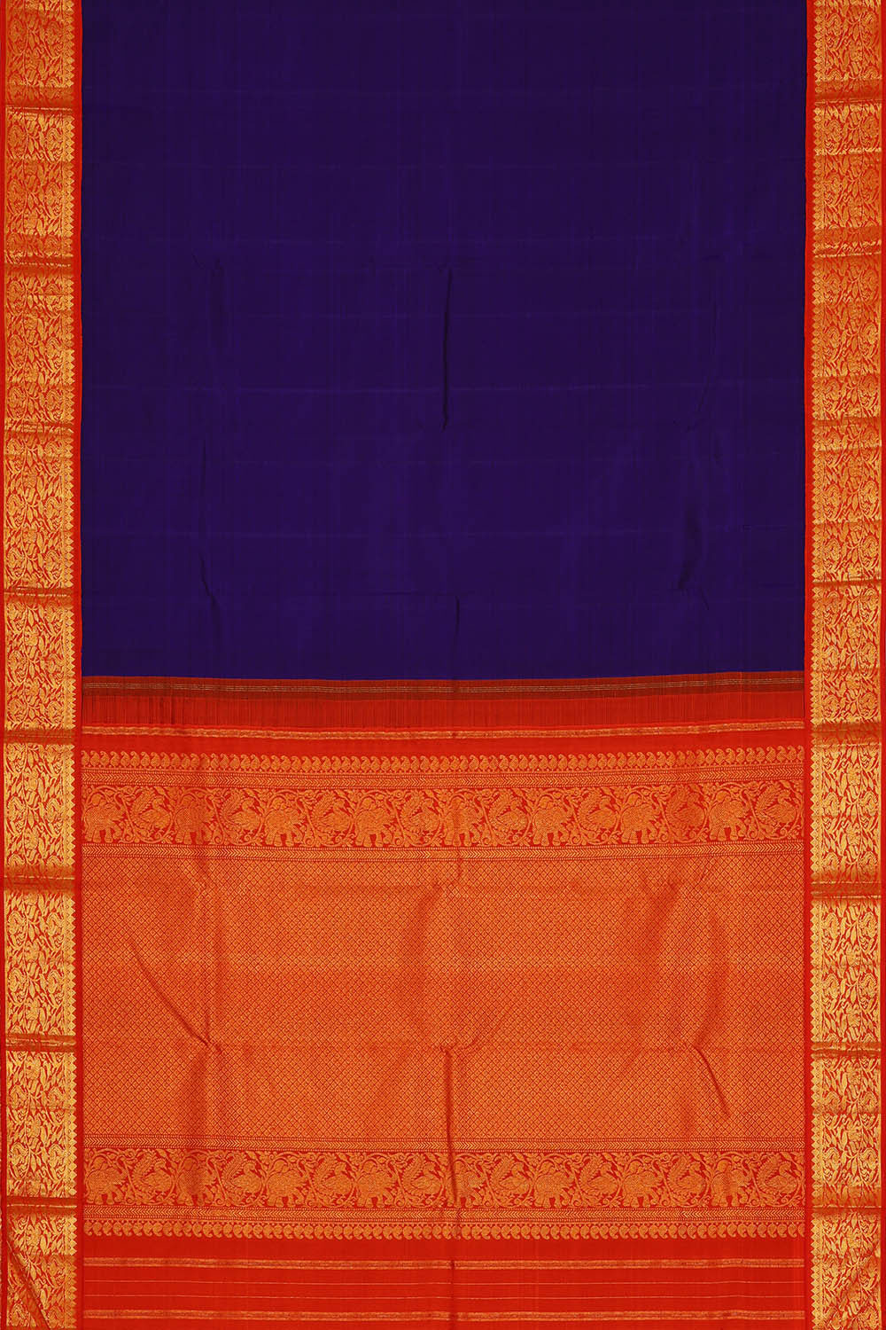 Image of Arani Silk Dark Blue Saree
