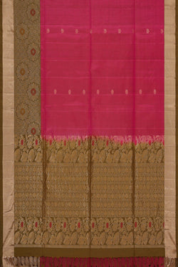 Image of Magenta Red Silk Saree