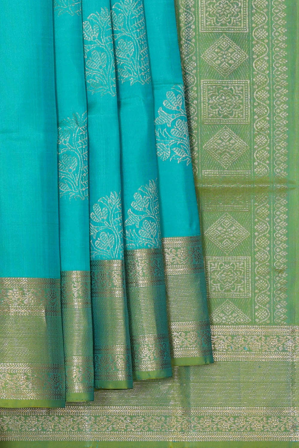 Image of Sky Blue Silk Saree