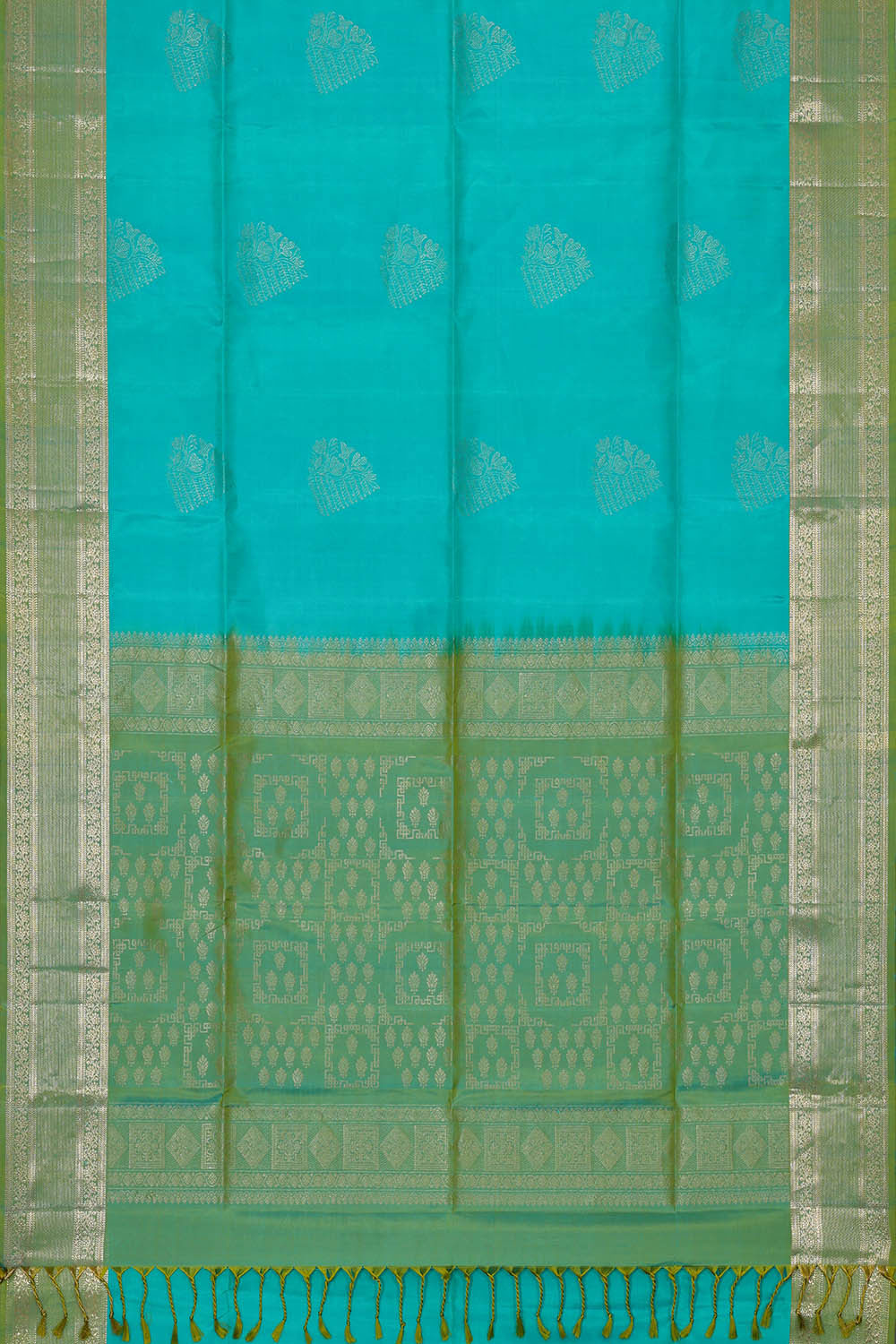 Image of Sky Blue Silk Saree