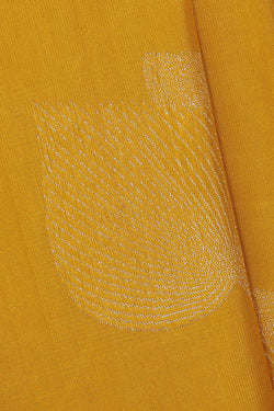 Image of Mustard Yellow Silk Saree
