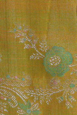 Image of Arani Silk Golden Green Saree