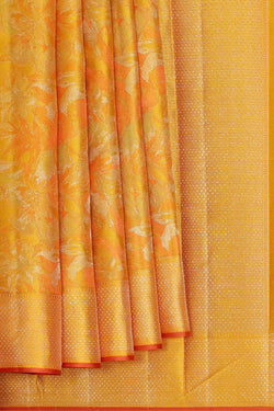 Image of Arani Silk Yellow Saree