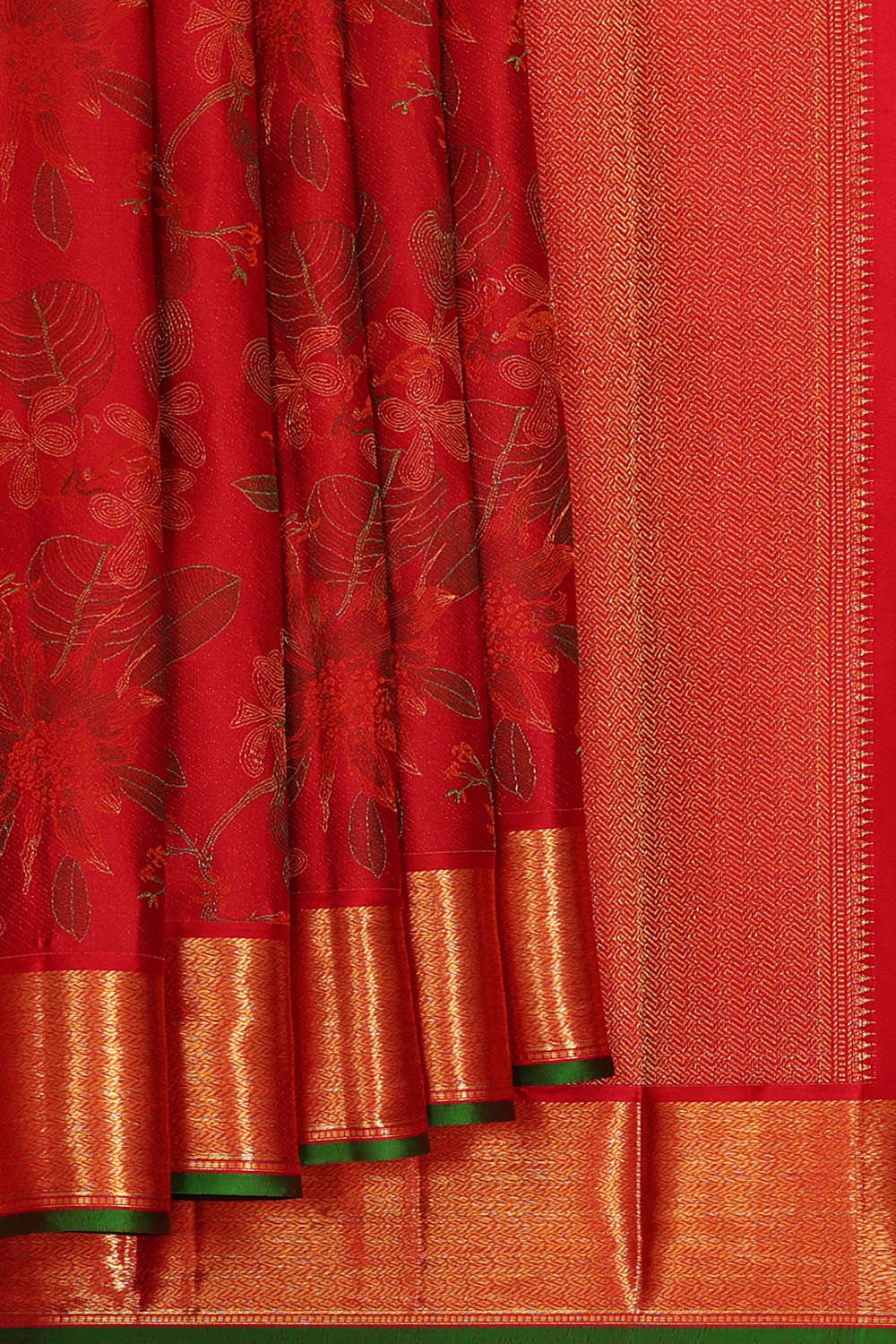 Image of Arani Silk Red Saree