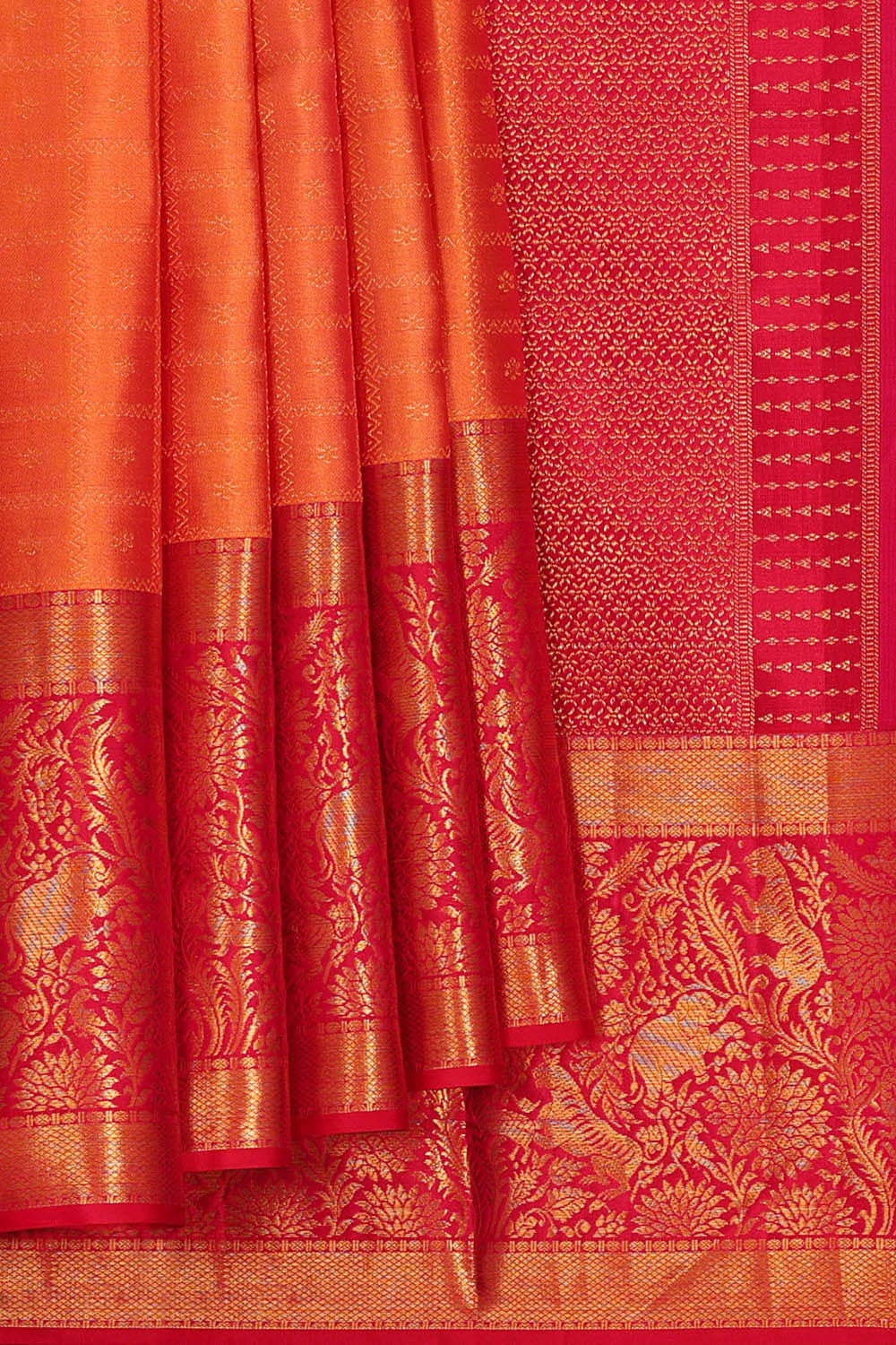 Image of Arani Silk Orange Saree