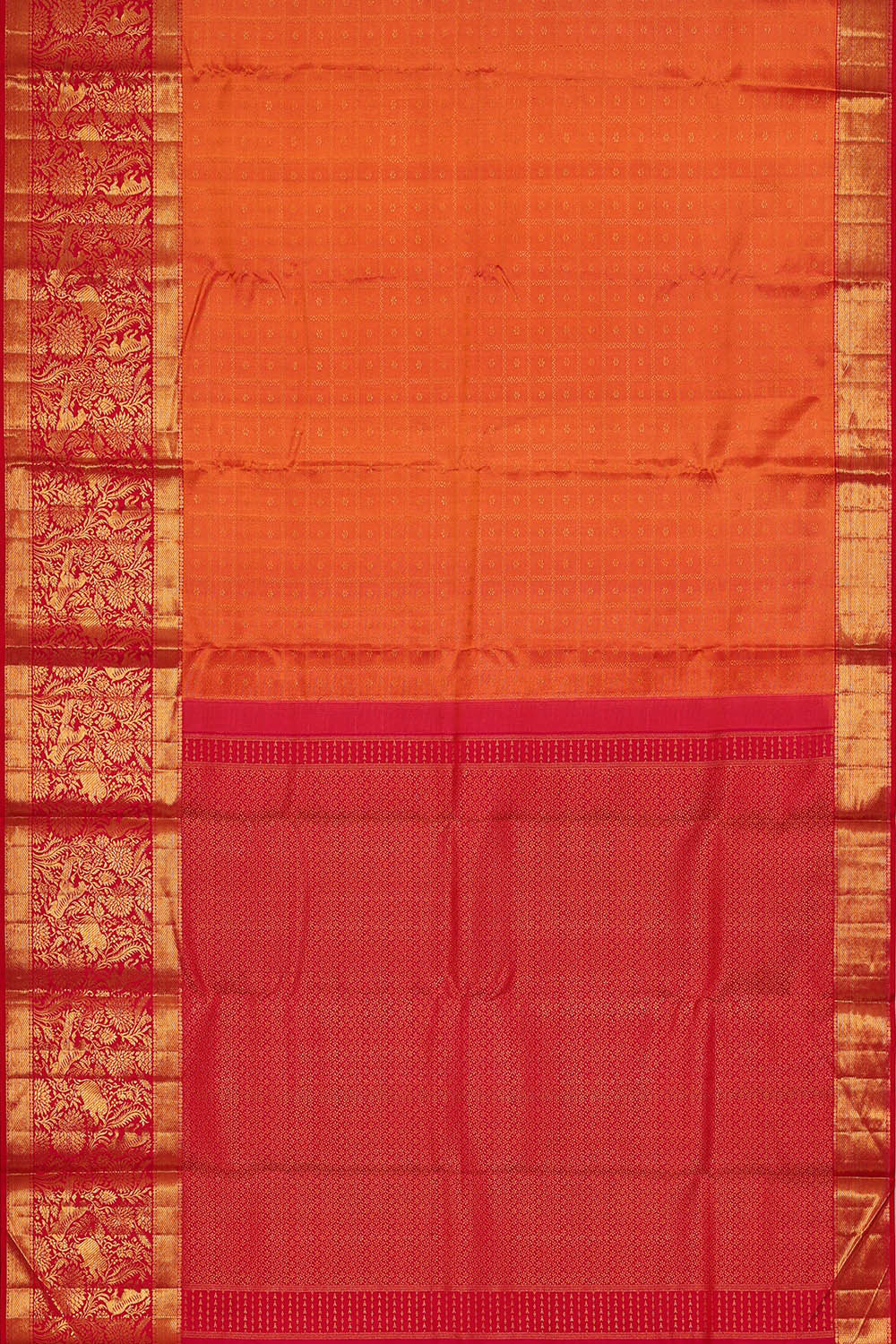 Image of Arani Silk Orange Saree