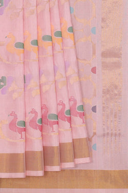 Image of Uppada Silk Light Pink Saree
