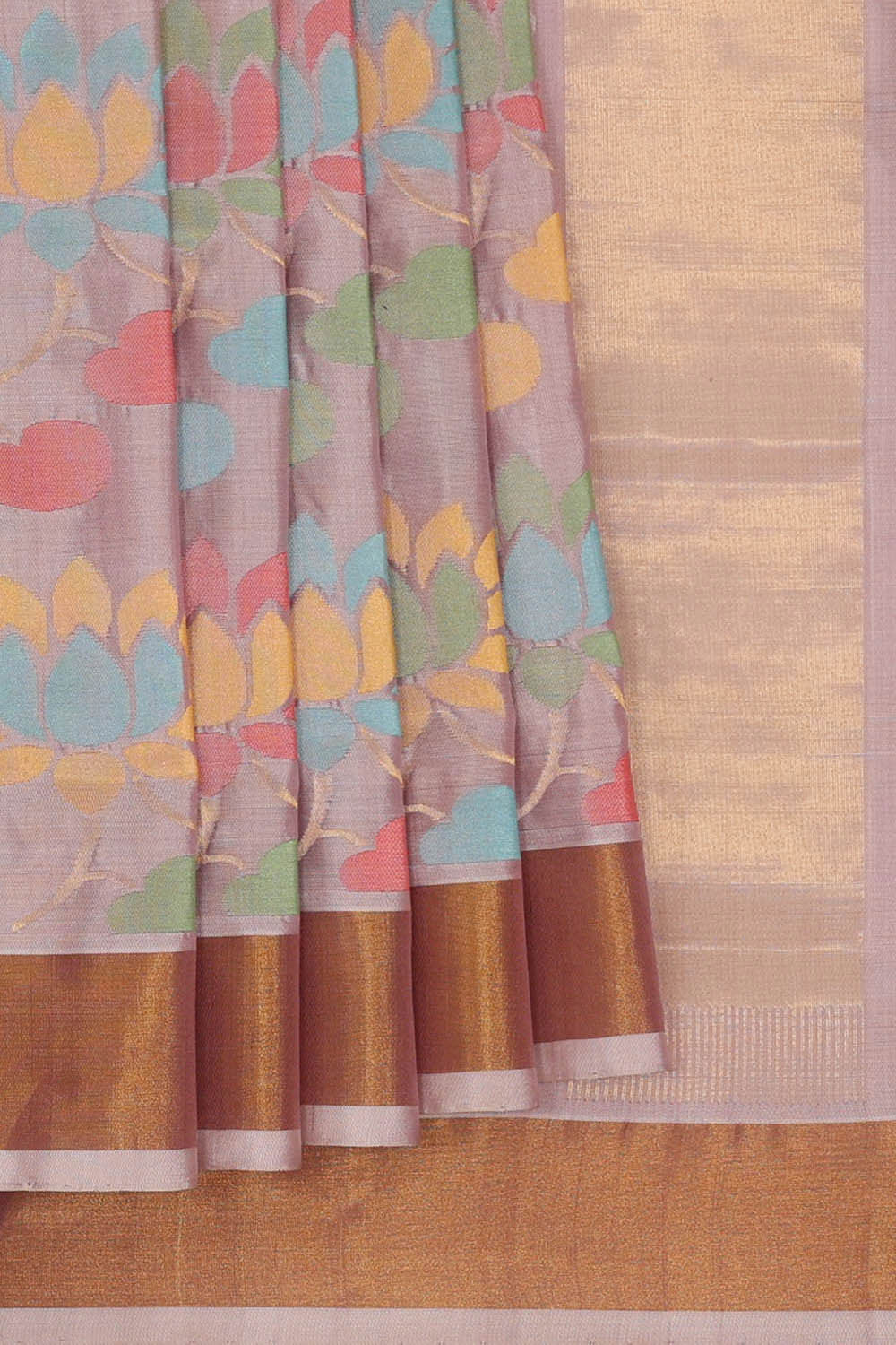 Image of Uppada Silk Light Onion Pink Saree