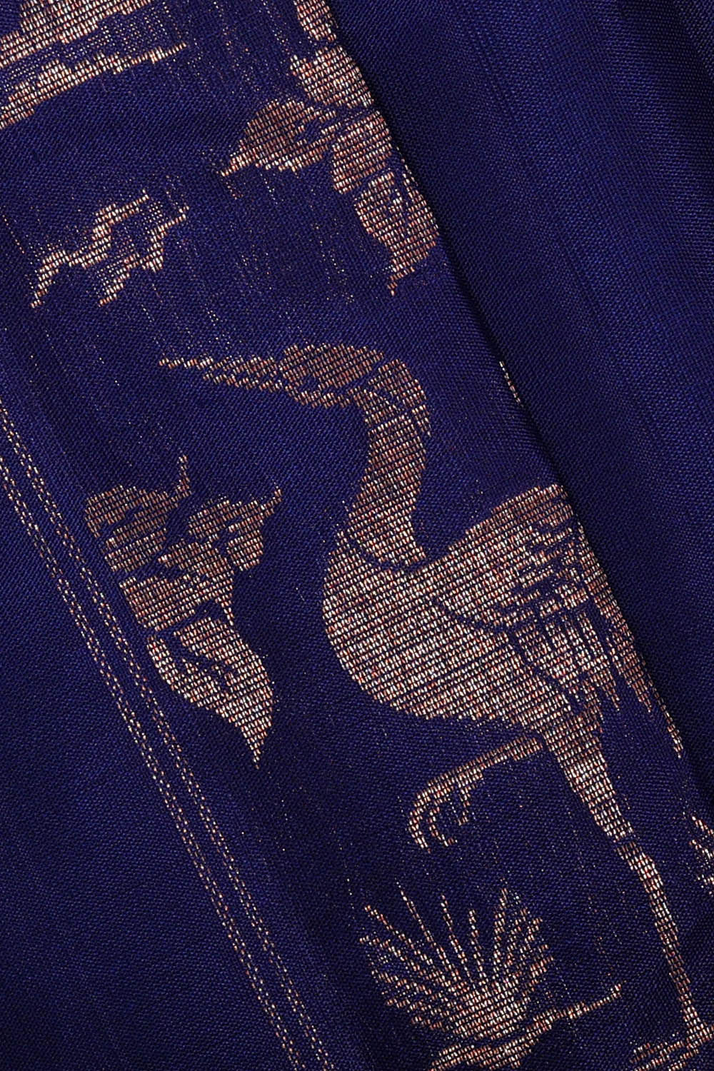 Image of Kanchipattu Royal Blue Brocade Saree