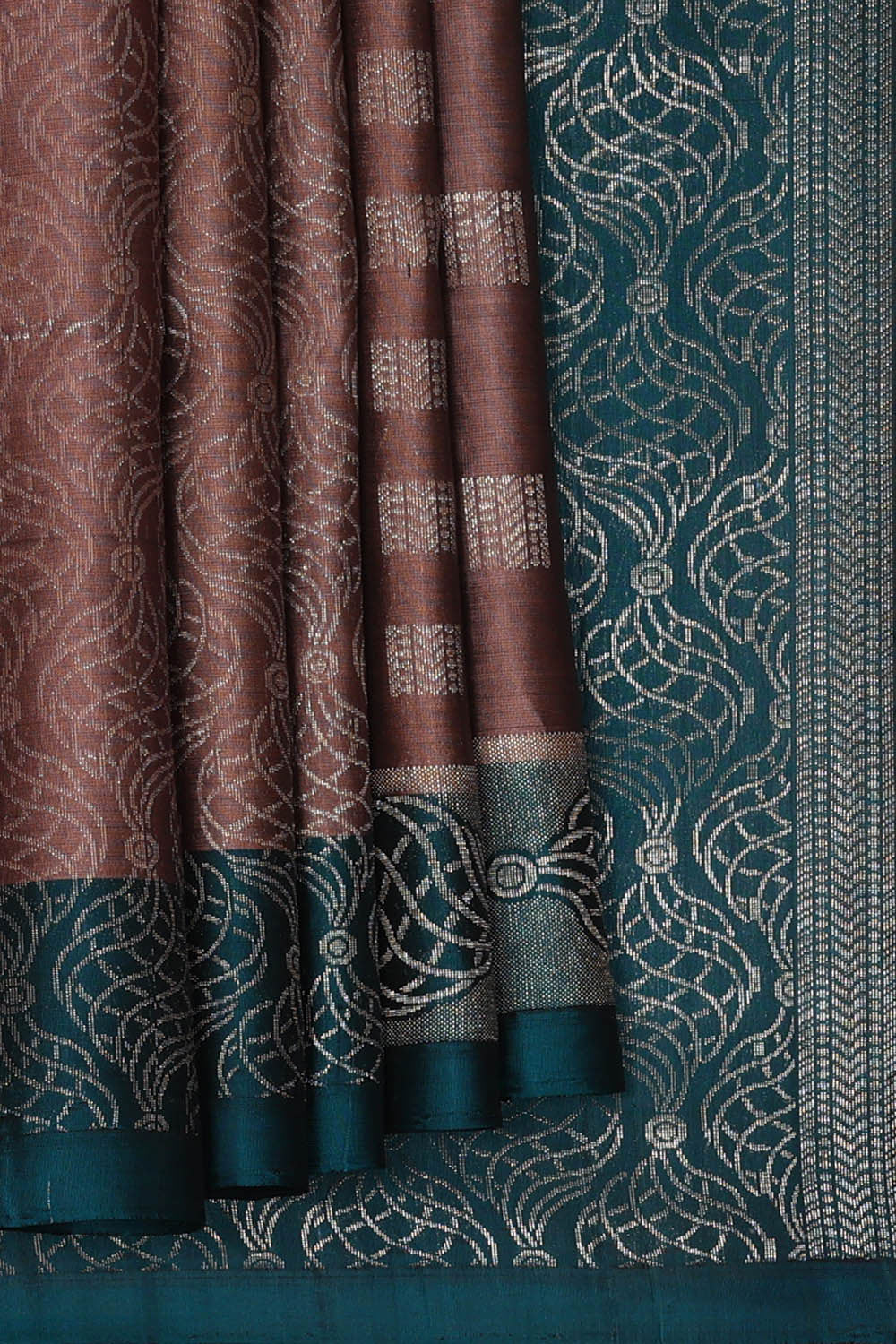 Image of Kanchipattu Brown Brocade Saree