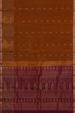 Image of Kanchipattu Brown Brocade Saree