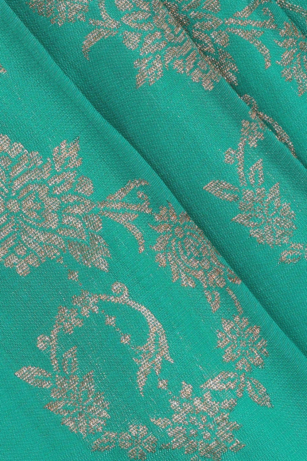 Kanchipattu Deep Sea Green Brocade Saree