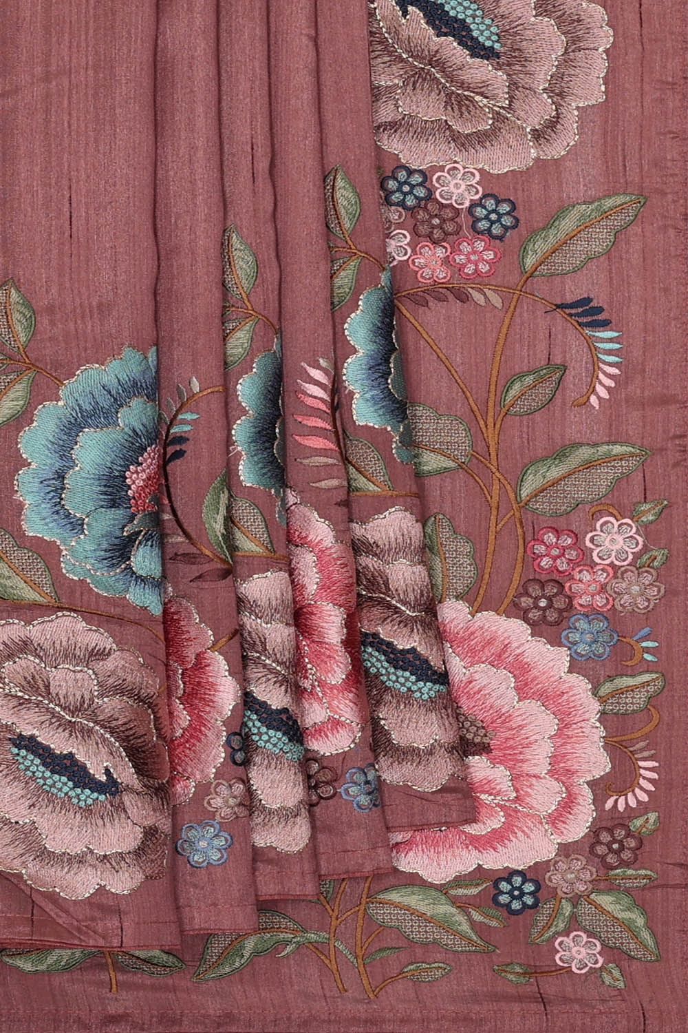 Image of Muted Pink Silk Saree