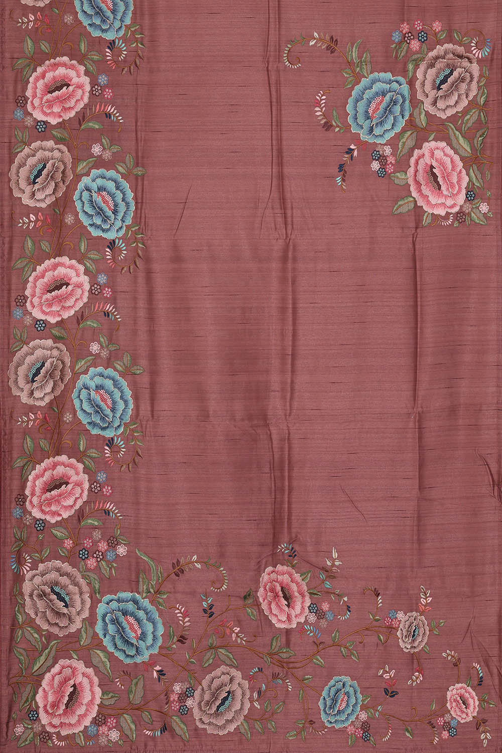 Image of Muted Pink Silk Saree