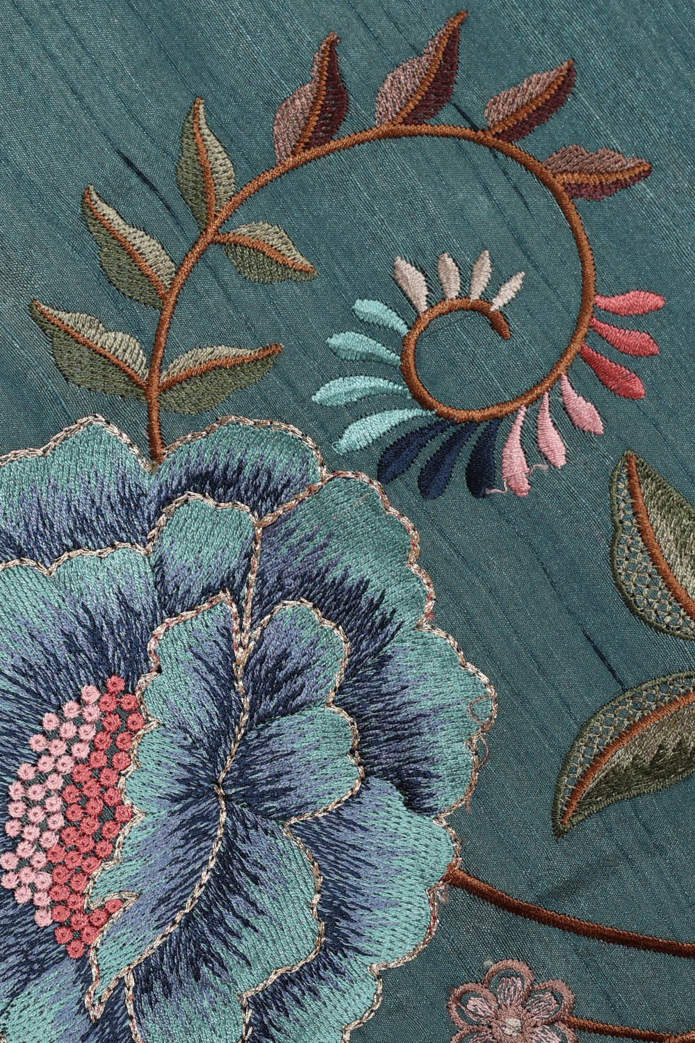 Image of Muted Dark Blue Silk Saree