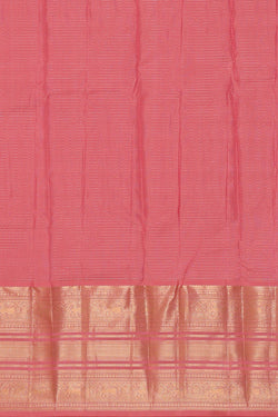 Image of Kanchipattu Peach Pink Brocade Saree