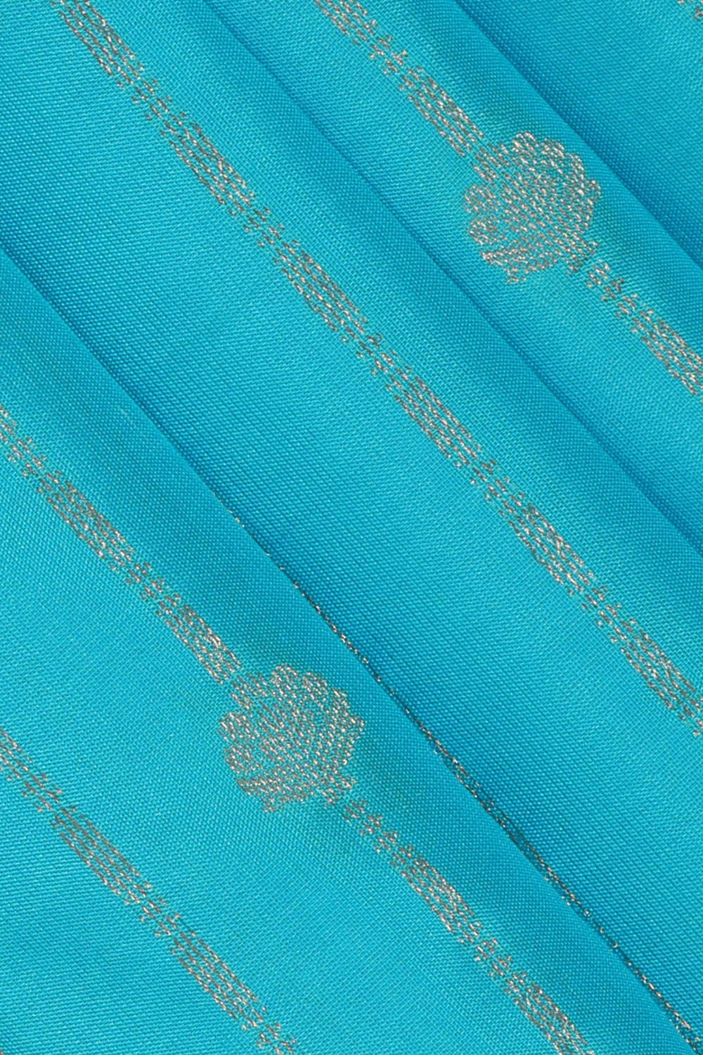 Kanchipattu Sky Blue Brocade Saree