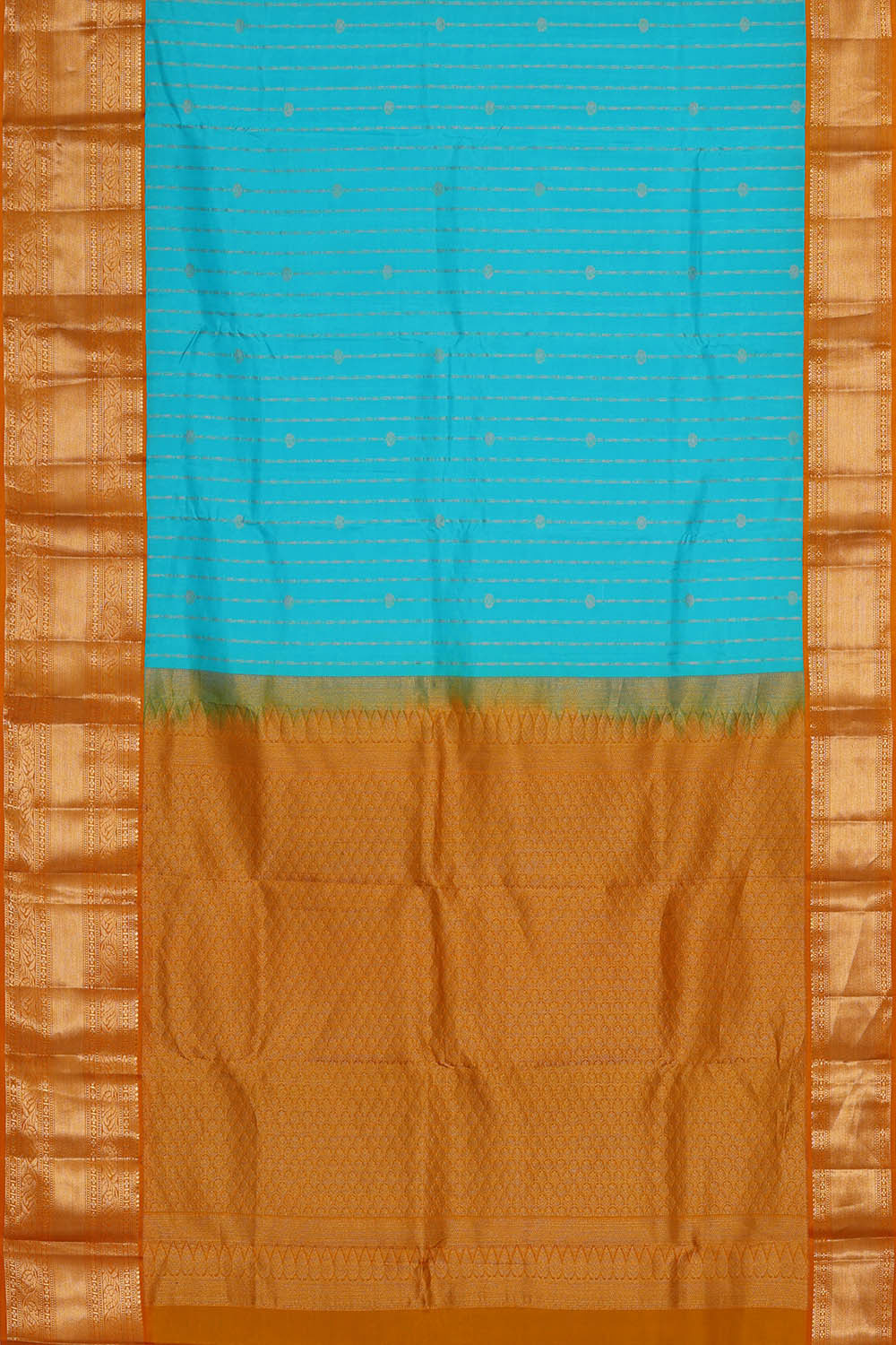 Kanchipattu Sky Blue Brocade Saree