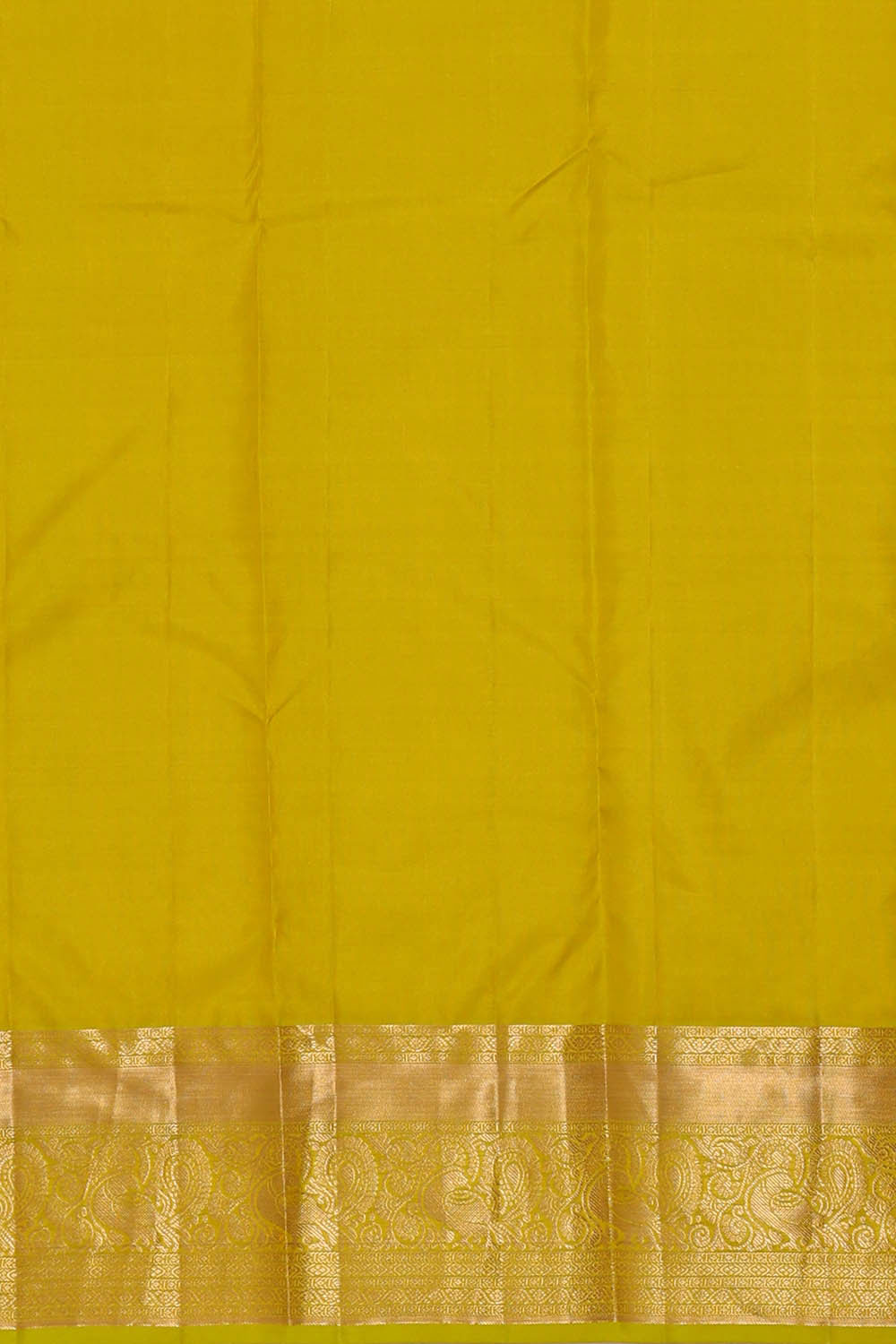 Kanchipattu Yellowish Green Brocade Saree
