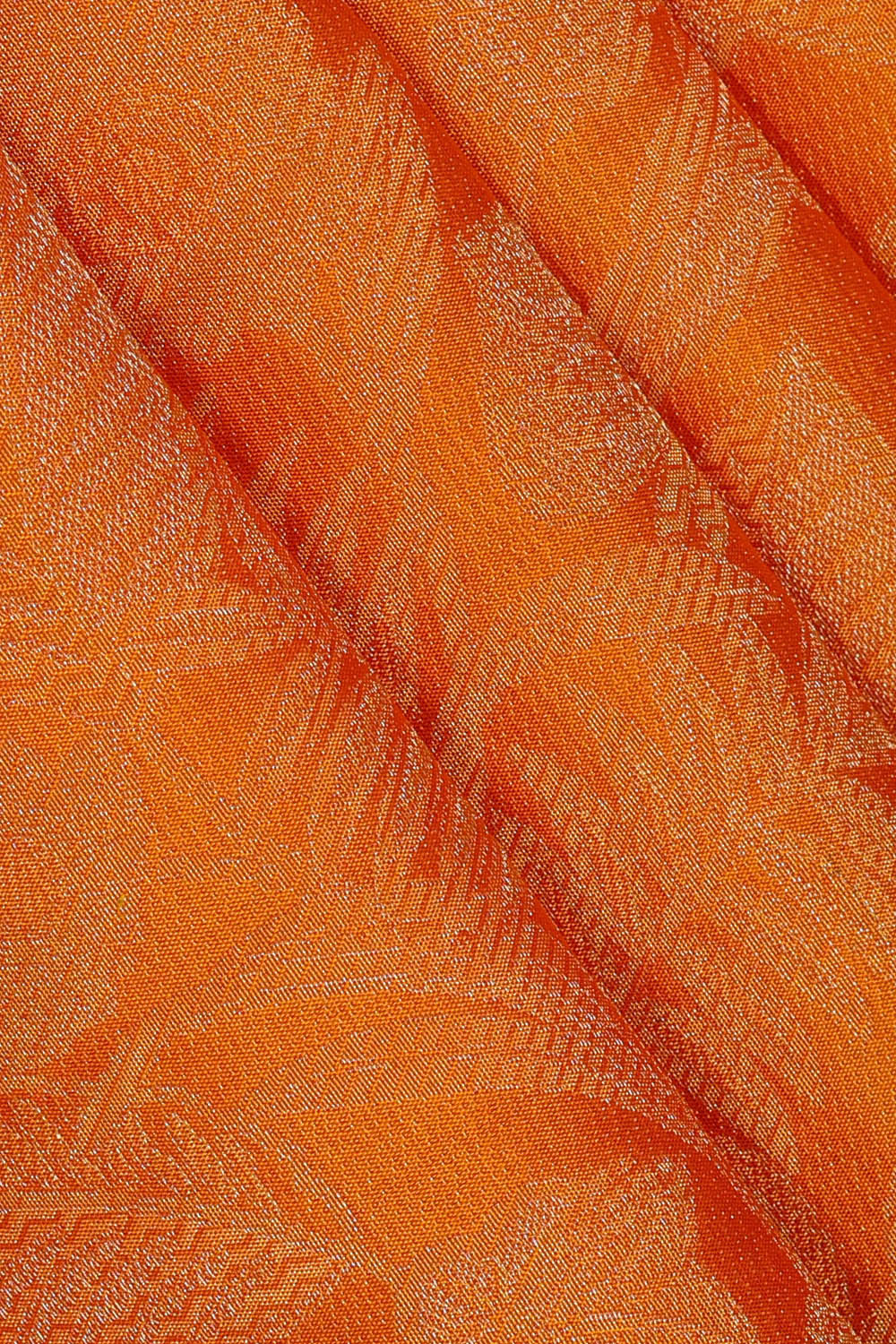 Image of Kanchipattu Orange Brocade Saree