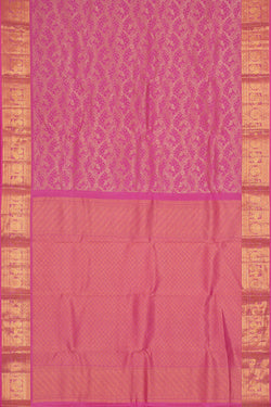 Image of Kanchipattu Pink Brocade Saree