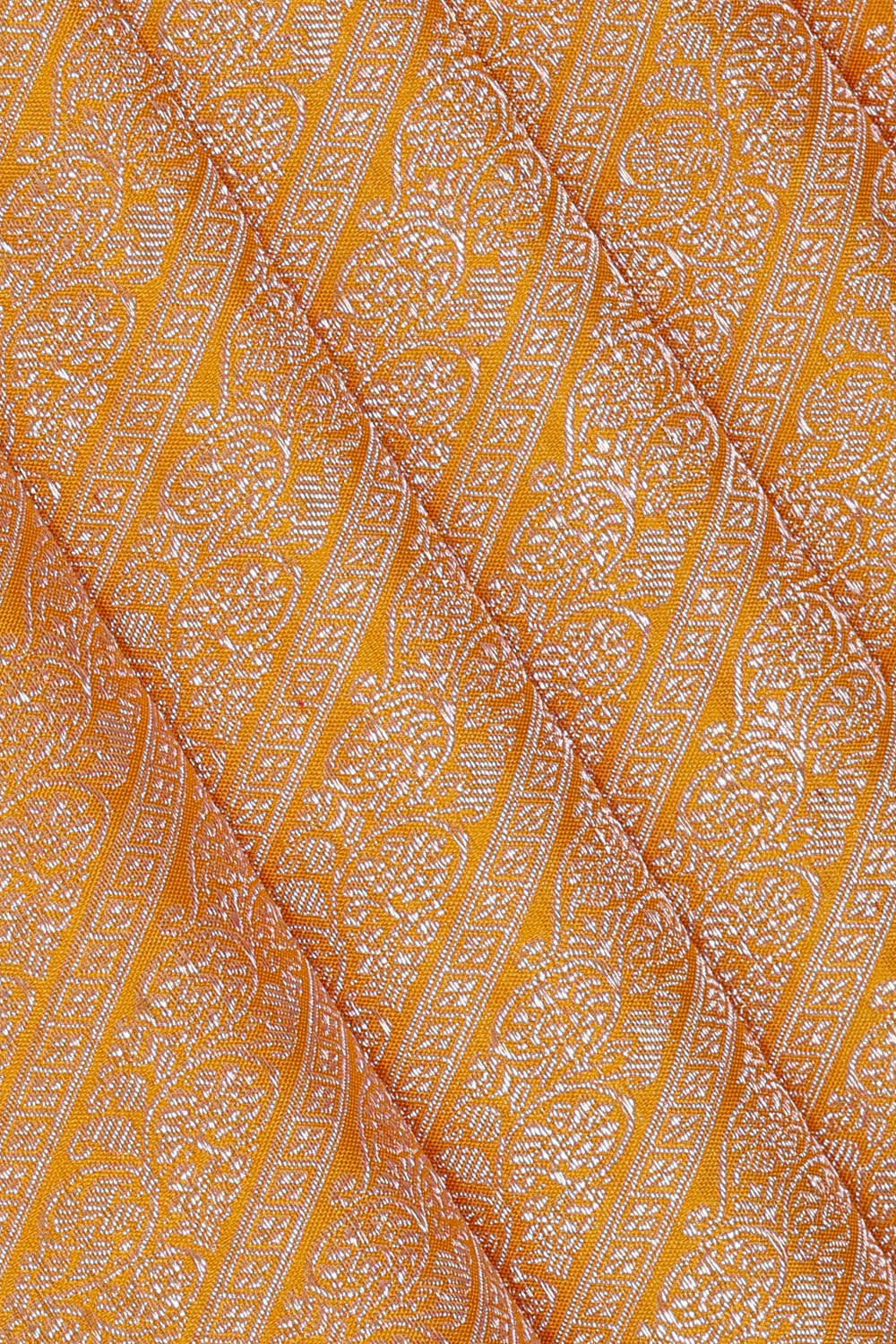 Image of Kanchipattu Haldi Yellow Brocade Saree