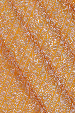 Image of Kanchipattu Haldi Yellow Brocade Saree