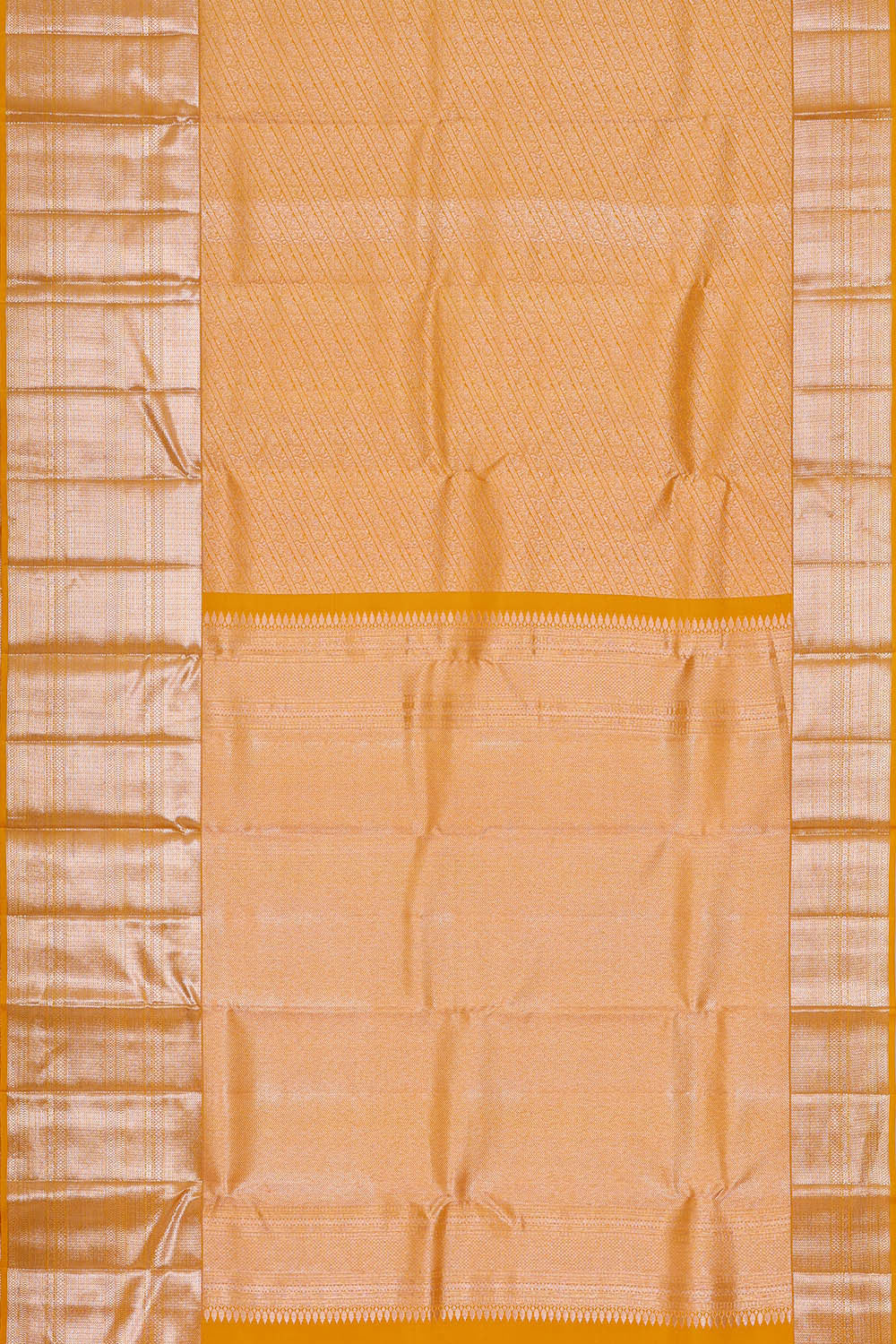 Image of Kanchipattu Haldi Yellow Brocade Saree