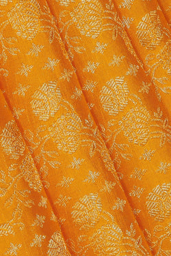 Image of Kanchipattu Yellow Brocade Saree