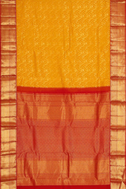 Image of Kanchipattu Yellow Brocade Saree
