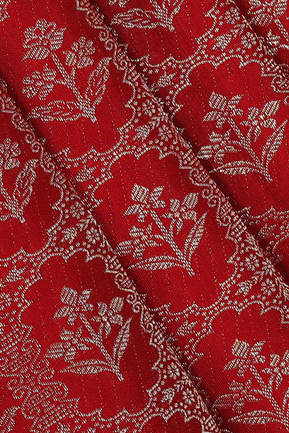 Image of Kanchipattu Red Brocade Saree