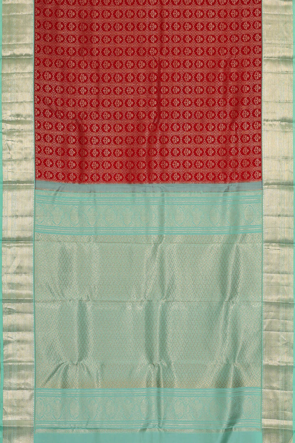 Image of Kanchipattu Red Brocade Saree