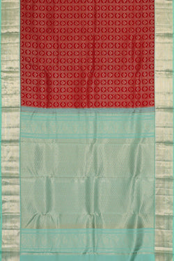 Image of Kanchipattu Red Brocade Saree