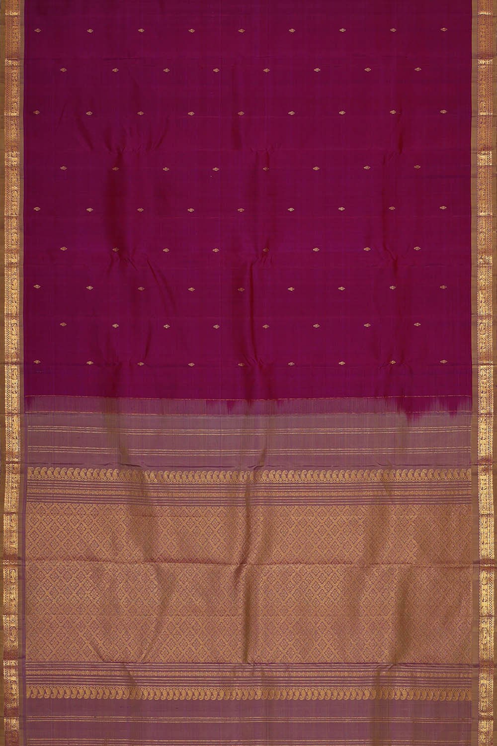 Image of Kanchipattu Dark Magenta Brocade Saree