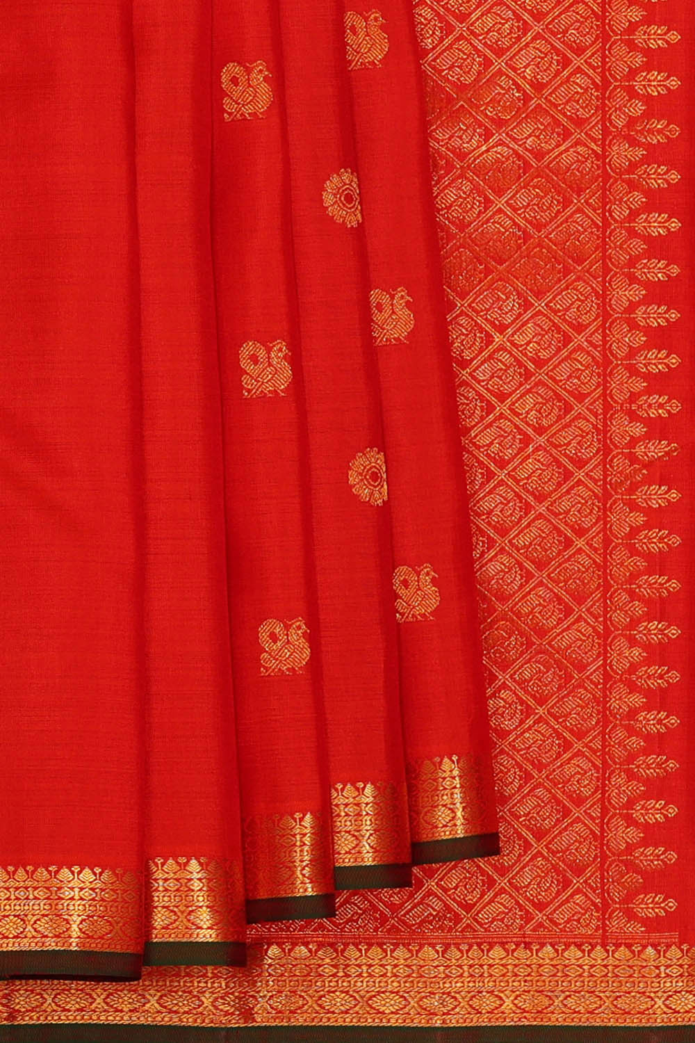 Kanchipattu Red Brocade Saree