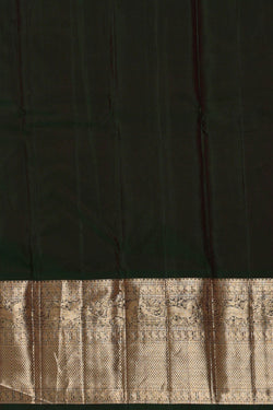 Image of Kanchipattu Dark Mustard Yellow Brocade Saree