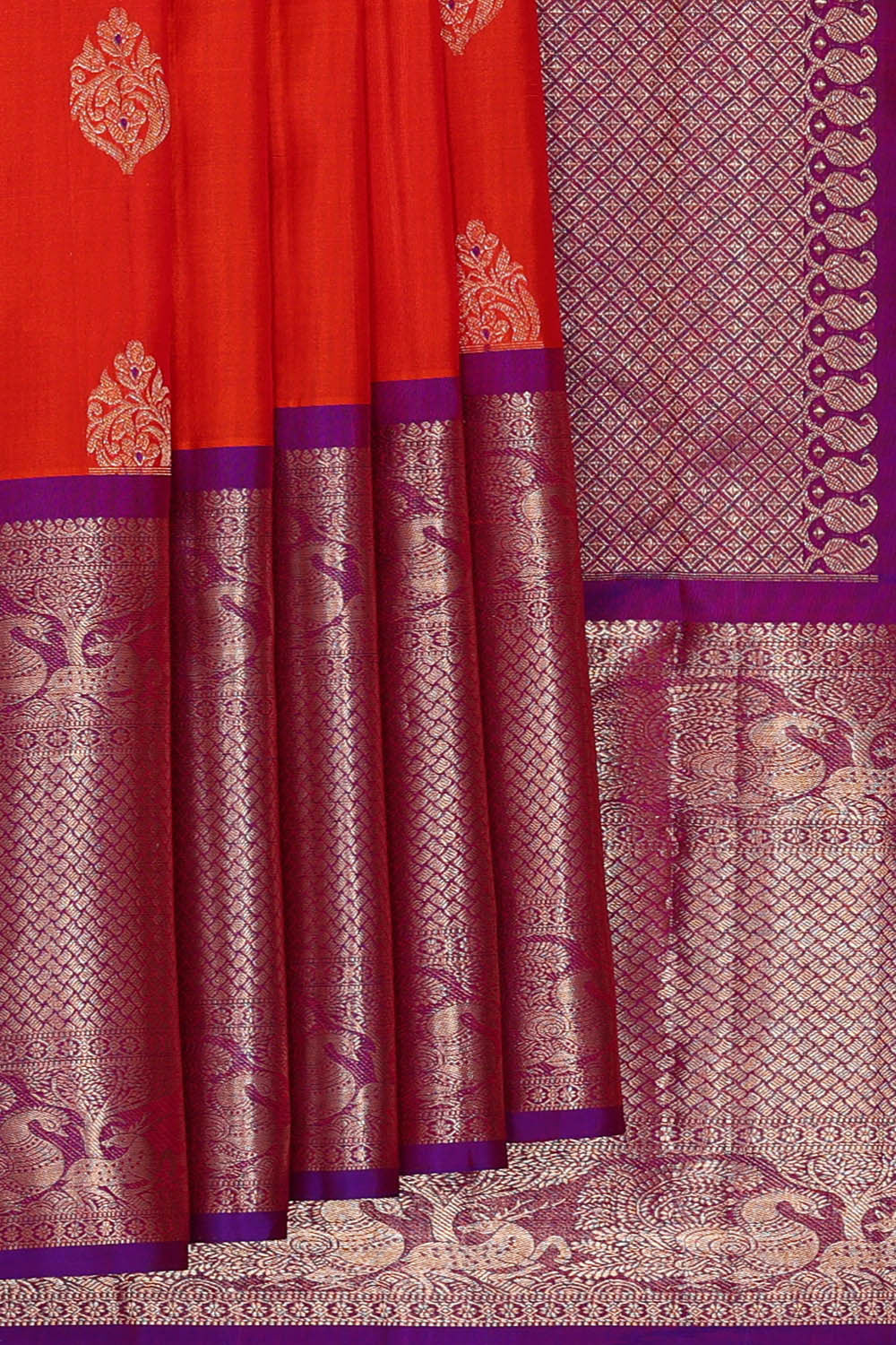 Kanchipattu Red Brocade Saree