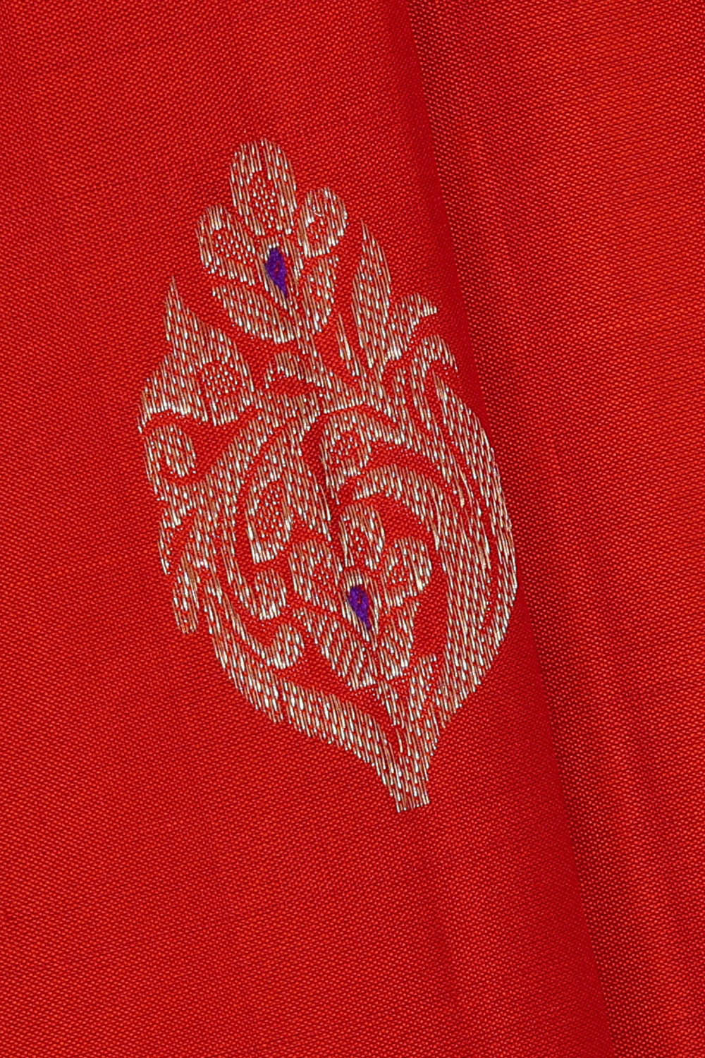 Kanchipattu Red Brocade Saree