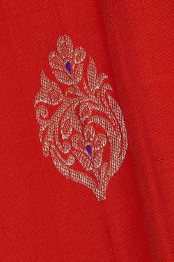 Image of Kanchipattu Red Brocade Saree